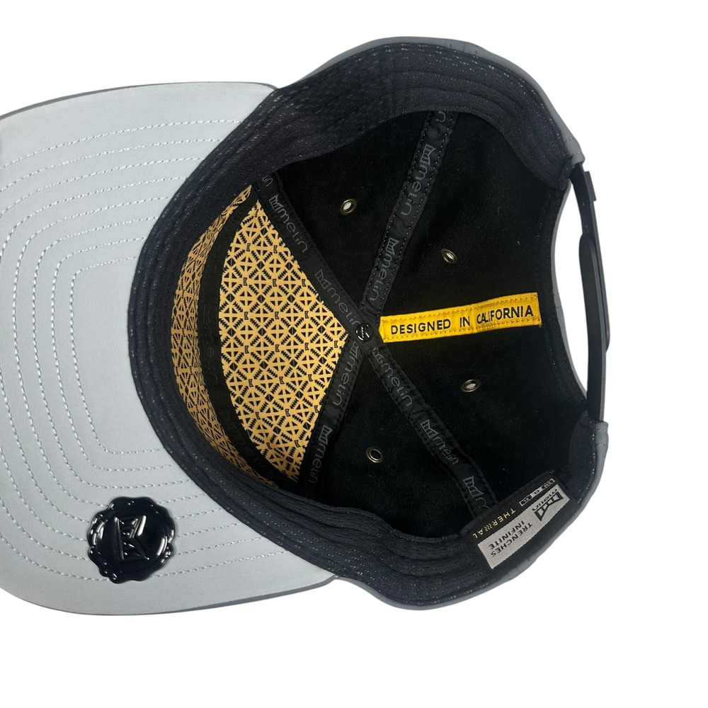 Melin Trenches Infinite Thermal Classic Snapback Hat Gray Flat Bill Water Resist - Picture 9 of 12
